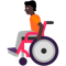 Person in Manual Wheelchair- Dark Skin Tone emoji on Microsoft